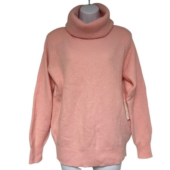 Anne Klein Sweaters - Anne KLEIN Knitwear Lambswool/ Angora Turtleneck Sweater Baby Pink Size M